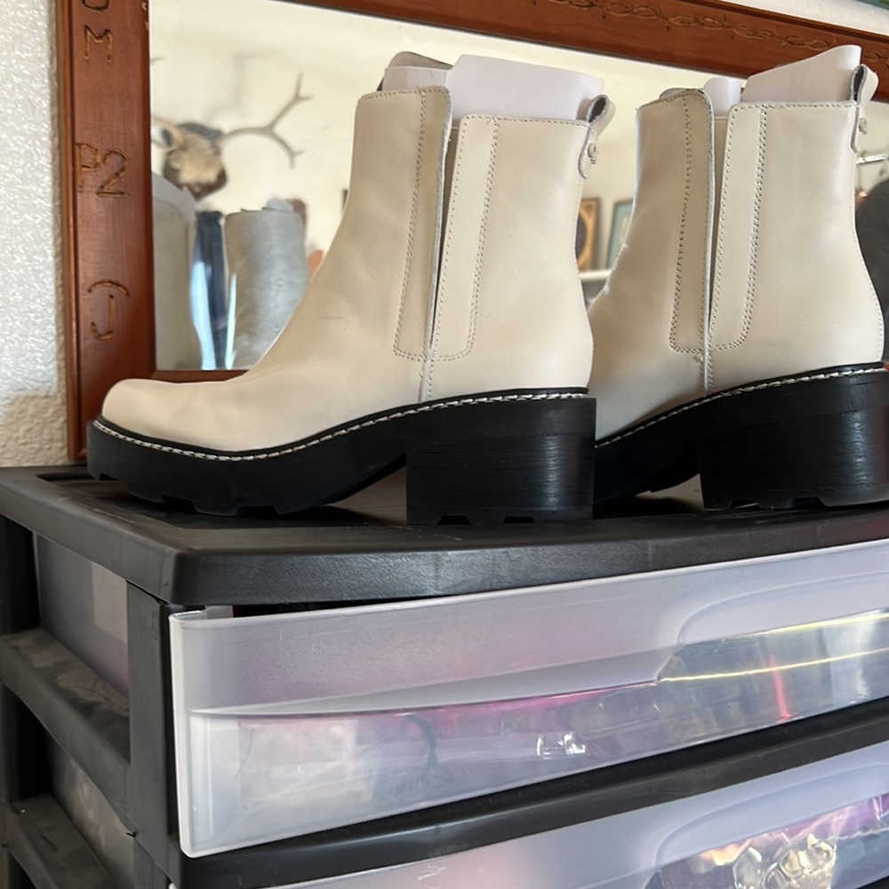 Brand new Calvin Klein white boots